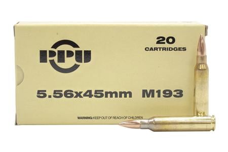 5.56X45MM NATO 55 GR FMJBT MIL SPEC 20/BOX