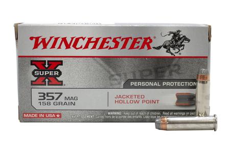 WINCHESTER AMMO 357 Mag 158 gr JHP SUPER-X Police Trade Ammo 50/Box