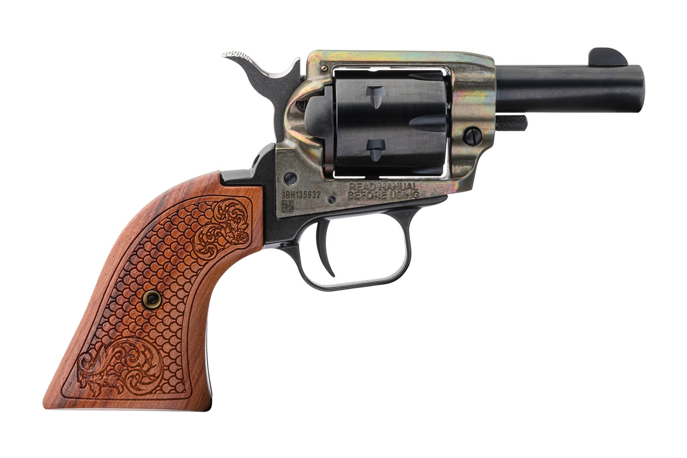 HERITAGE BARKEEP 22 LR REVOLVER WITH SCROLL GRIP HANDLE