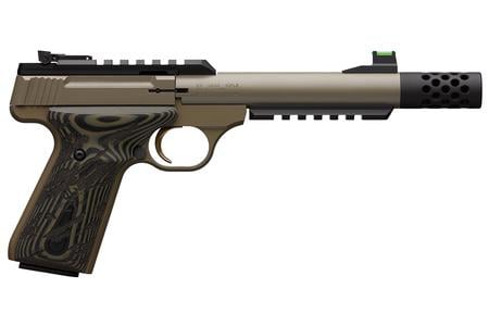 BUCK MARK 22LR G10 GRIP 5.5` TB BBL FDE