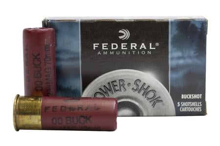 FEDERAL AMMUNITION 12 Gauge 2-3/4 in 12 Pellet 00 Buckshot Police Trade Ammo 5/Box