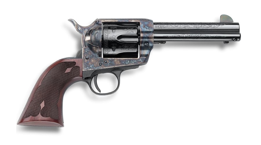 EMF DLX Grande Californian 45 Colt Single-Action Revolver with Engraved Color Case Hardened Frame