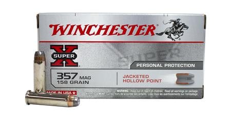 WINCHESTER AMMO 357 Mag 158 gr JHP Super X 50/Box