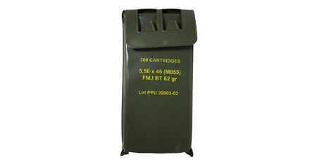 PPU 5.56mm NATO 62 gr FMJBT Mil-Spec 200 Rounds in Battle Pack