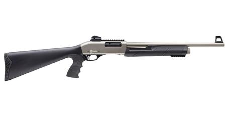 CITADEL PAT 12 Gauge Pump-Action Shotgun w/ Nickel Finish, Ghost Ring Sights, and Picati