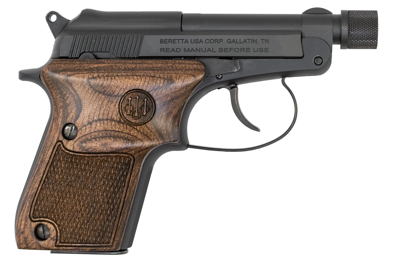 BERETTA BOBCAT 22 LR PISTOL WITH WOOD GRIPS AND THREADED BARREL