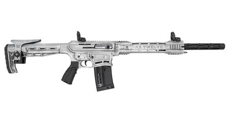 PANZER ARMS AR Twelve 12 Gauge Semi-Auto Shotgun with Distressed White Finish