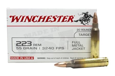 WINCHESTER AMMO 223 Rem 55 gr FMJ 20/Box