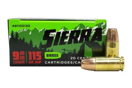 SIERRA BULLETS 9mm 115 gr JHP Outdoor Master 20/Box