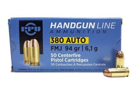 380 ACP 94 GR FMJ 50/BOX