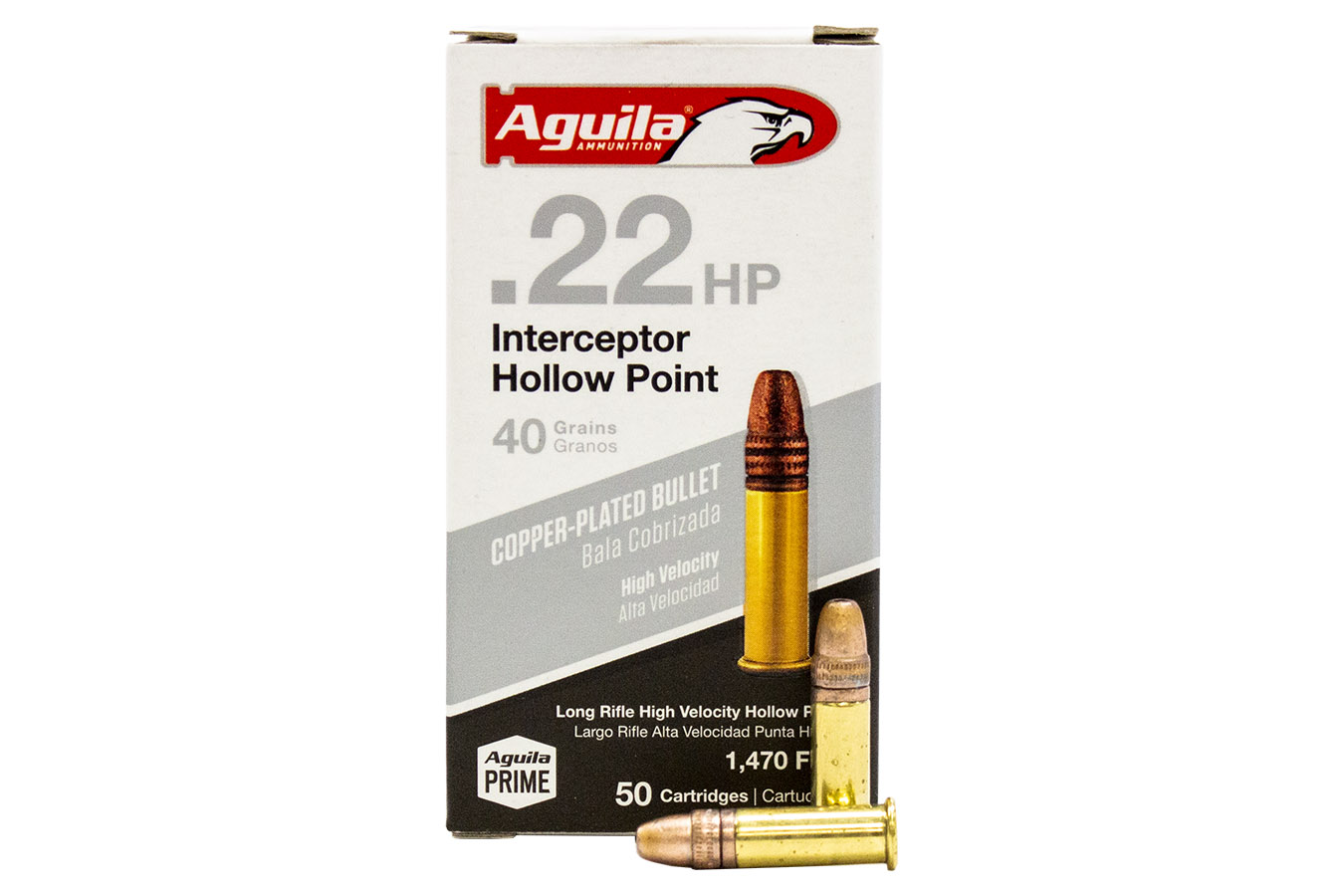 AGUILA 22 LR 40 GR HP COPPER SPECIAL INTERCEPTOR 50/BOX