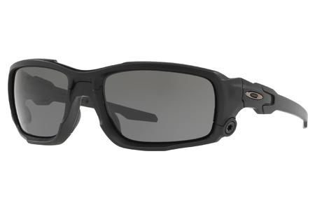 OAKLEY Ballistic Shocktube Sunglasses with Matte Black Frame and Grey Lenses