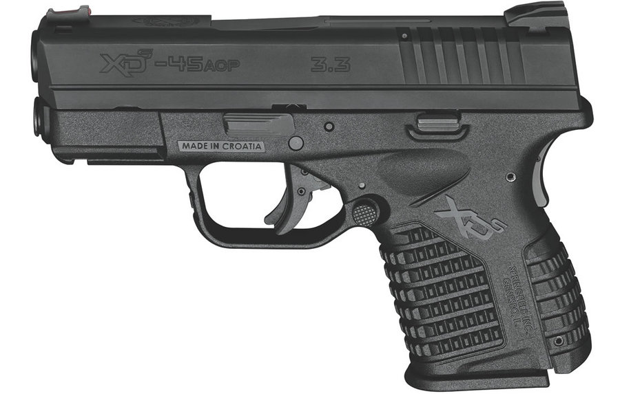 SPRINGFIELD XDS 3.3 SINGLE STACK 45ACP BLACK 