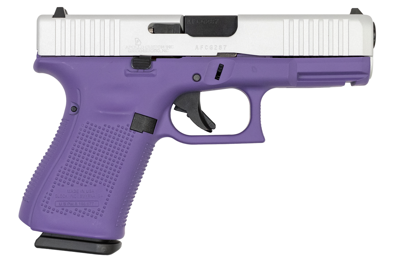 GLOCK 19 GEN5 9MM CERAKOTE PURPLE/SHIMMER ALUM