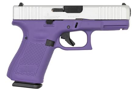 GLOCK 19 Gen5 9mm 15-Round Pistol with Purple Frame and Shimmer Aluminum Slide