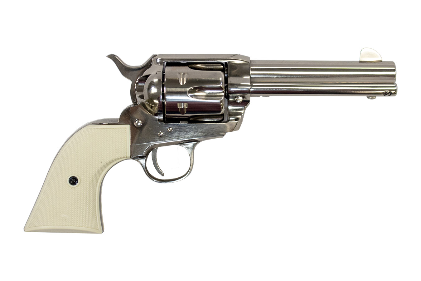 PIETTA 1873 GUNFIGHTER 45 LC REVOLVER POLISHED NICKEL