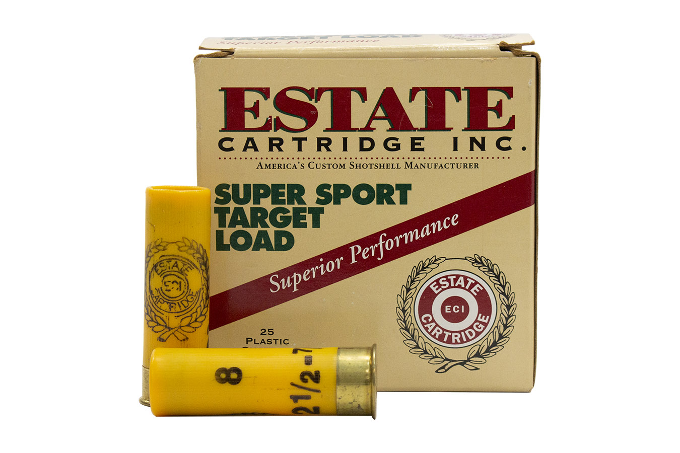 Estate Cartridge 20 Ga 2.75 in 8 Shot  Super Sport Target Load Police Trade Ammo 25/Box