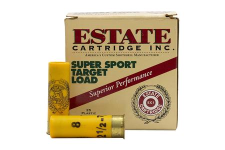 ESTATE CARTRIDGE 20 Ga 2.75 in 8 Shot  Super Sport Target Load Police Trade Ammo 25/Box