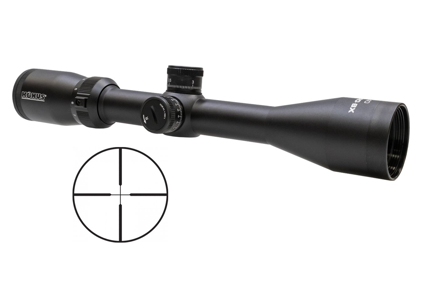 KONUS BX 3-9X40MM RIFLESCOPE WITH DUPLEX RETICLE AND EXTRA 450 BUSHMASTER TURRET