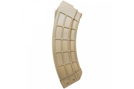 CENTURY ARMS US Palm AK-47 7.62x39mm 30-Round FDE Magazine with Stainless Steel Latch