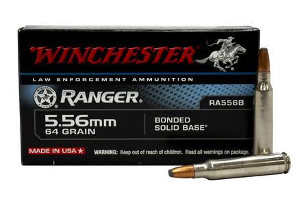 WINCHESTER AMMO 5.56mm 64 gr PSP Bonded Solid Base Police Trade Ammo 20/Box