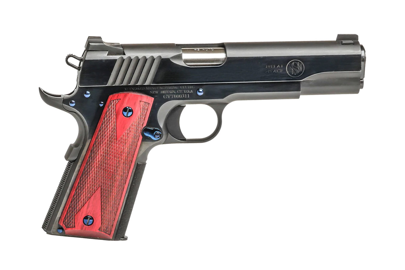 STANDARD MFG. CO. LLC 1911 45 ACP FULL-SIZE PISTOL WITH ROSEWOOD GRIPS