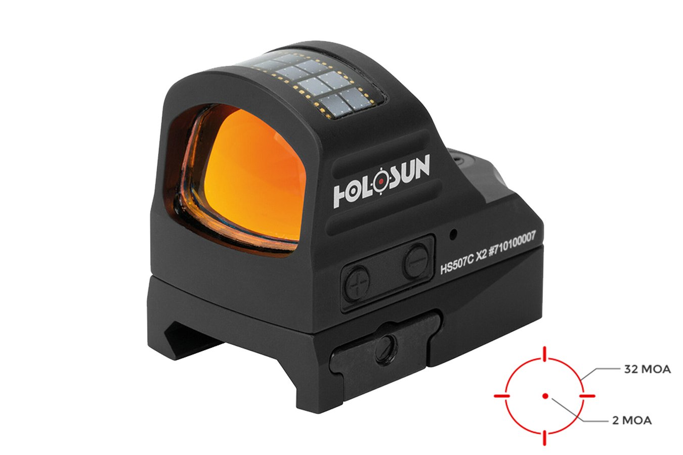 HOLOSUN HS507C X2 OPEN REFLEX SIGHT, 2 MOA