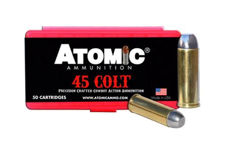 ATOMIC AMMUNTION 45 Colt 200 GR Lead Round Nose Flat Point Cowboy Action Ammo 50/Box