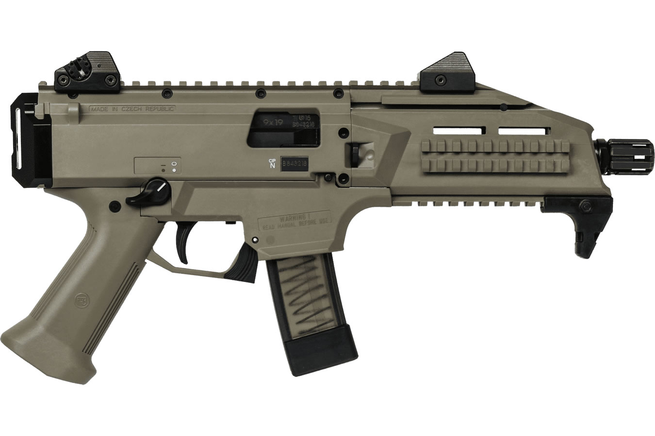 CZ SCORPION EVO 3 S1 9MM FLAT DARK EARTH PISTOL (10 ROUND MODEL)