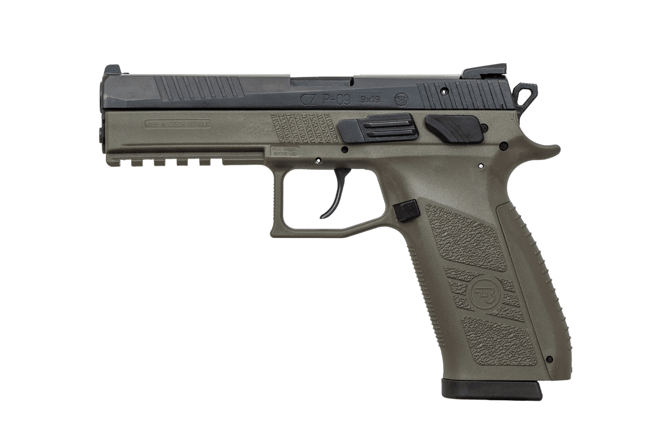 CZ P-09 9MM DA/SA PISTOL WITH OD GREEN FRAME