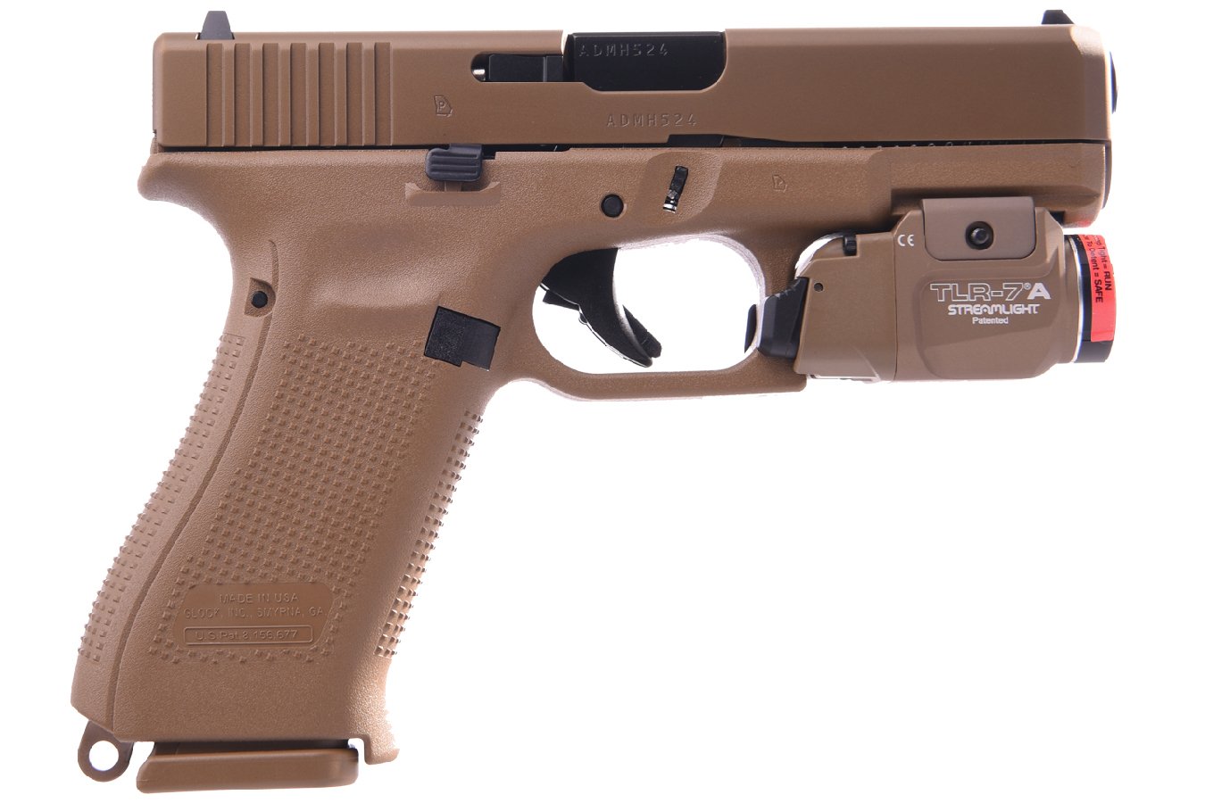 Glock 19x 9mm Full-Size FDE Pistol with Streamlight TLR7A Light