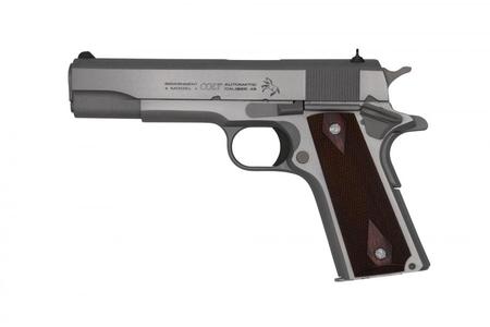1911 CLASSIC 45 ACP STAINLESS PISTOL WITH WOOD GRIPS