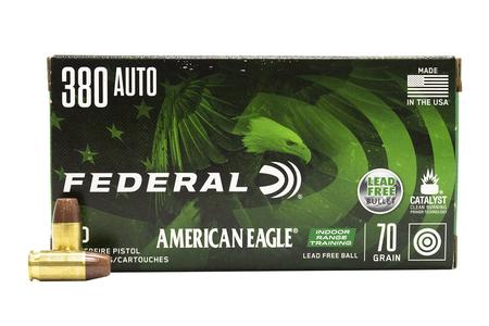 380 AUTO 70 GR LEAD FREE BALL AMERICAN EAGLE 50/BOX