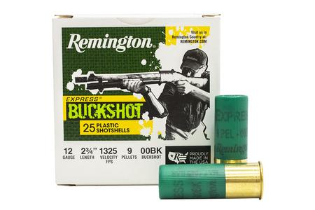 REMINGTON 12 Gauge 2-3/4 in 9 Pellet 00 Buck Express Buckshot 100/Box