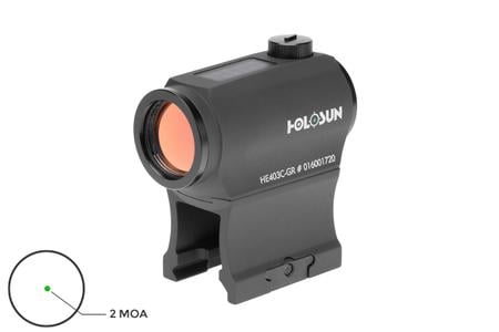 HOLOSUN 1x20mm 2 MOA Green Dot Sight