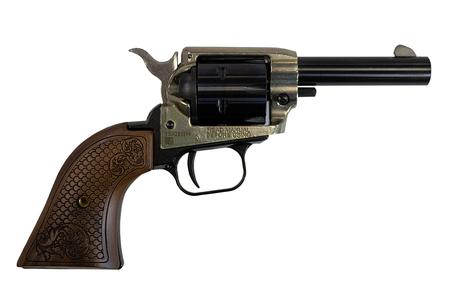 HERITAGE Barkeep 22 LR Revolver with Custom Scroll Wood Grip and 3 Inch Barrel