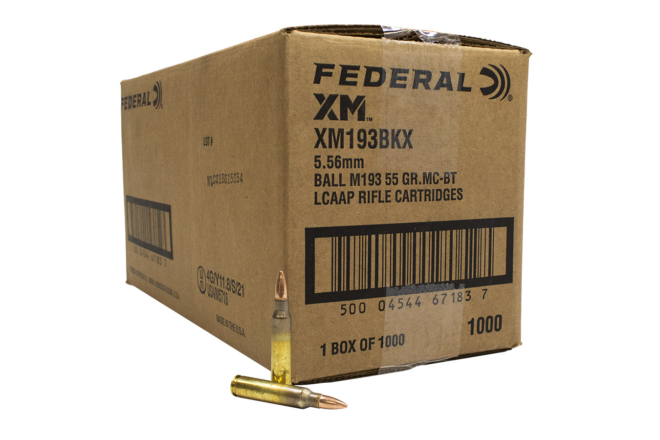 FEDERAL AMMUNITION 5.56 55 GR FMJ BT AMERICAN EAGLE LOOSE 1000/BOX