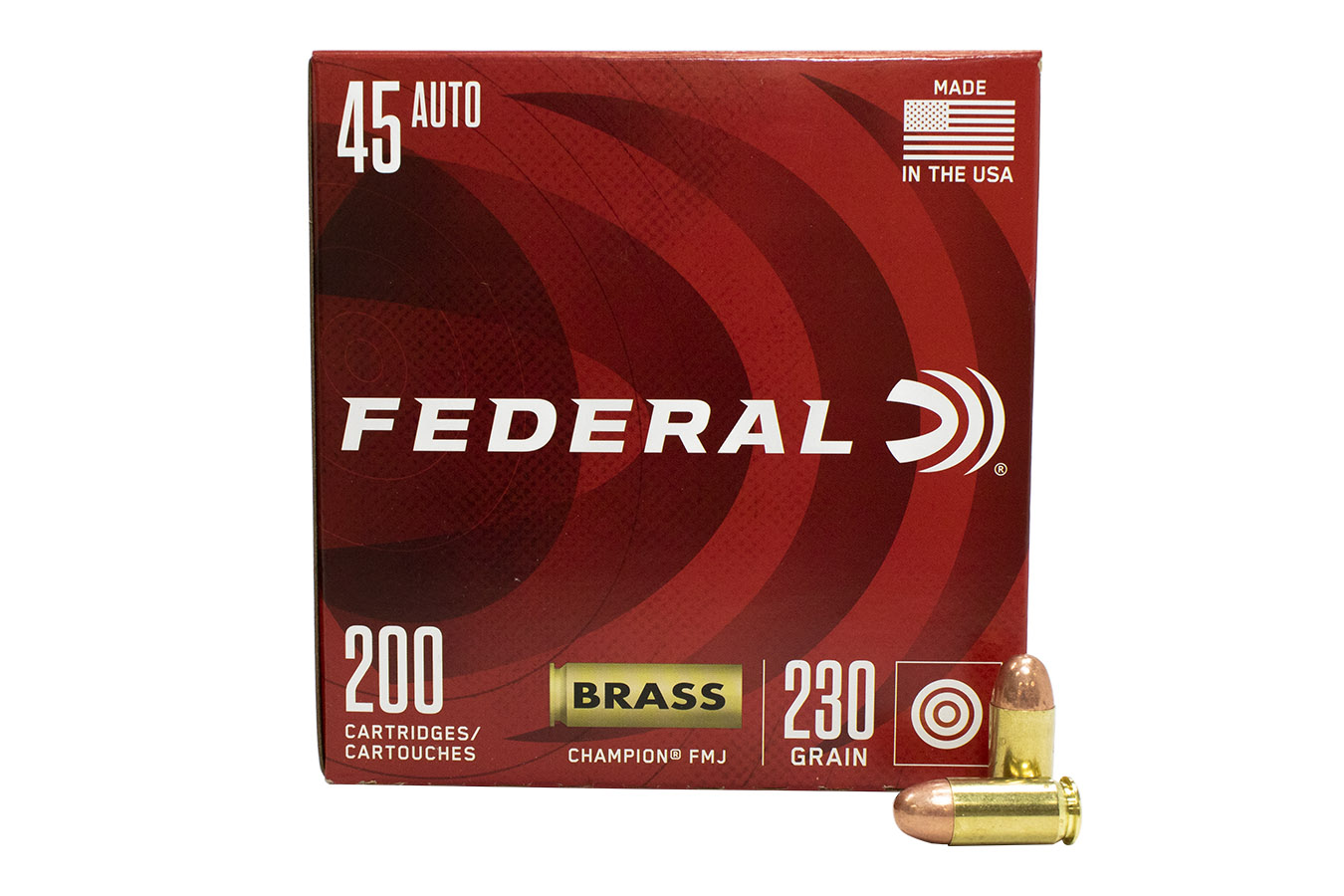 FEDERAL AMMUNITION 45 ACP 230 GR FMJ CHAMPION TRAINING 200/BOX