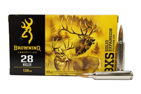 BROWNING AMMUNITION 28 Nosler 139 gr Lead Free BXS Big Game and Deer 20/Box
