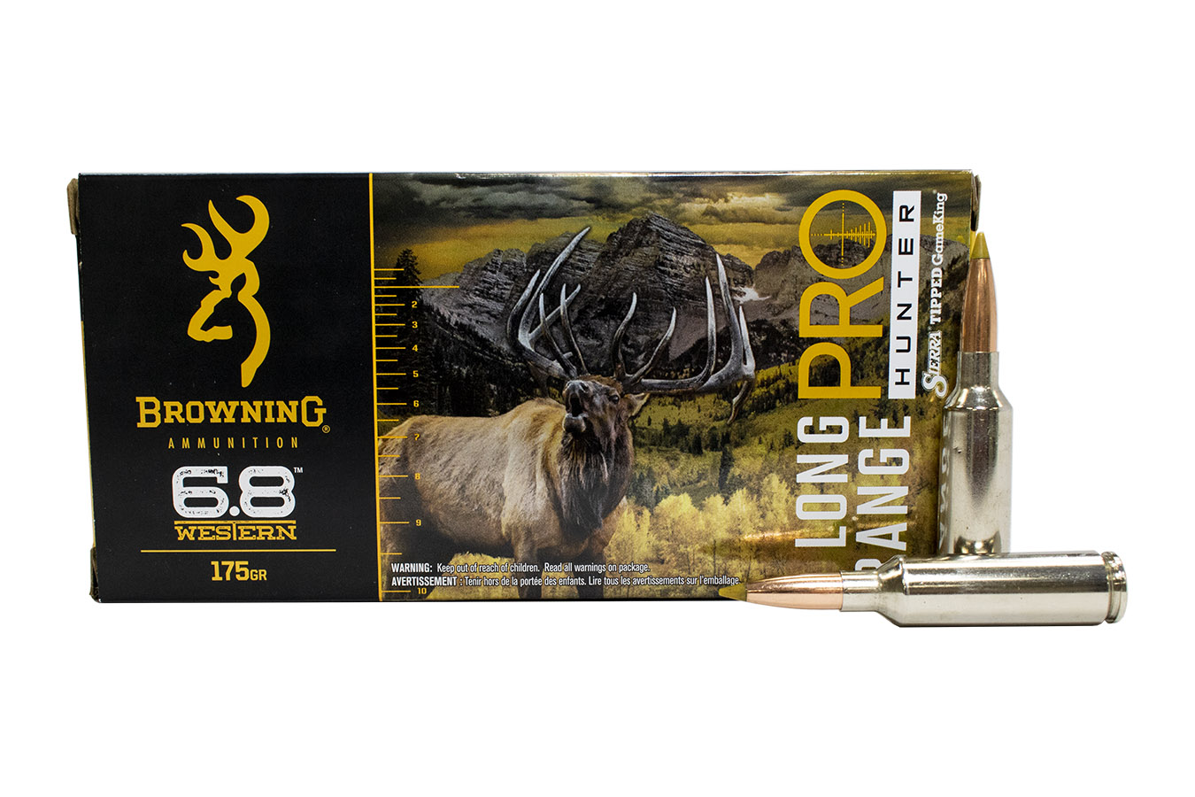 BROWNING AMMUNITION 6.8 WESTERN 175 GR SIERRA TIPPED GAMEKING LONG RANGE PRO HUNTER 20/BOX