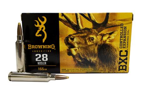 28 NOSLER 155 GR TERMINAL TIPPED AND BONDED BXC 20/BOX
