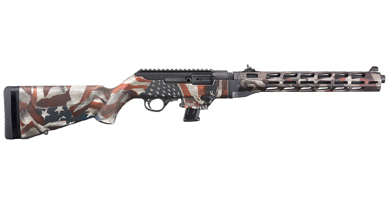 RUGER PC CARBINE 9MM 16.12` 10 RD AMER FLAG CAMO