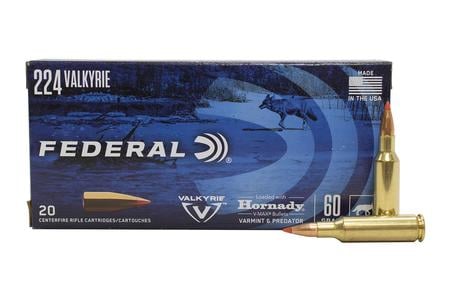 FEDERAL AMMUNITION 224 Valkyrie 60 gr Hornady V-Max 20/Box