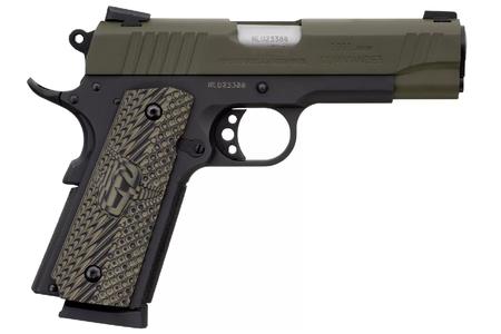 TAURUS 1911 Commander 45 ACP Pistol with OD Green Slide and Operator II VZ Grips