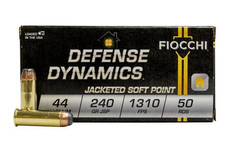 Fiocchi 44 Mag 240 gr JSP Defense Dynamics 50/Box