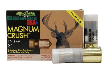 BRENNEKE 12 Gauge 3 in 1.5 oz Slug Magnum Crush 5/Box