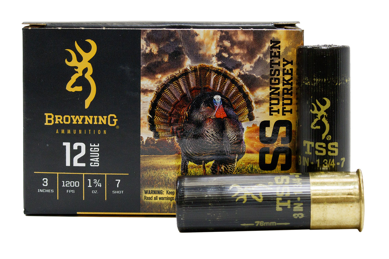 BROWNING AMMUNITION 12 GAUGE 3 IN 1-3/4 OZ 7 SHOT TUNGSTEN TURKEY 5/BOX