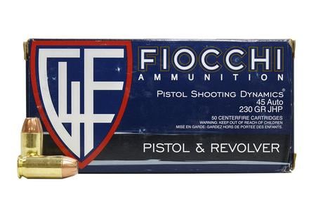 FIOCCHI 45 ACP 230 gr JHP Shooting Dynamics 50/Box