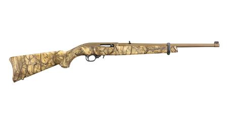 RUGER 10/22 22LR Rimfire Carbine with GoWild I-M Brush Camo Stock