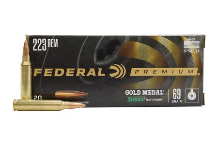 FEDERAL AMMUNITION 223 Rem 69 gr Sierra MatchKing BTHP Gold Medal 20/Box